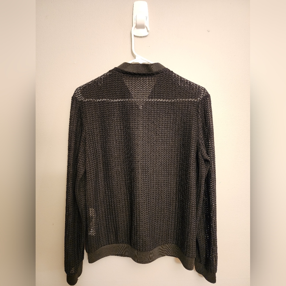 Zara Basic Mesh Net Collection Black Zip-Up Jacke… - image 4